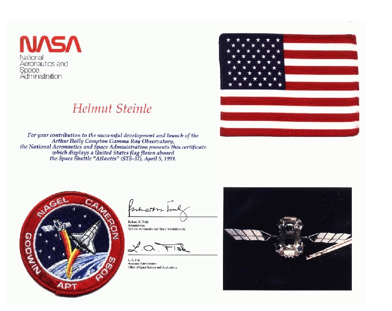 NASA Urkunde